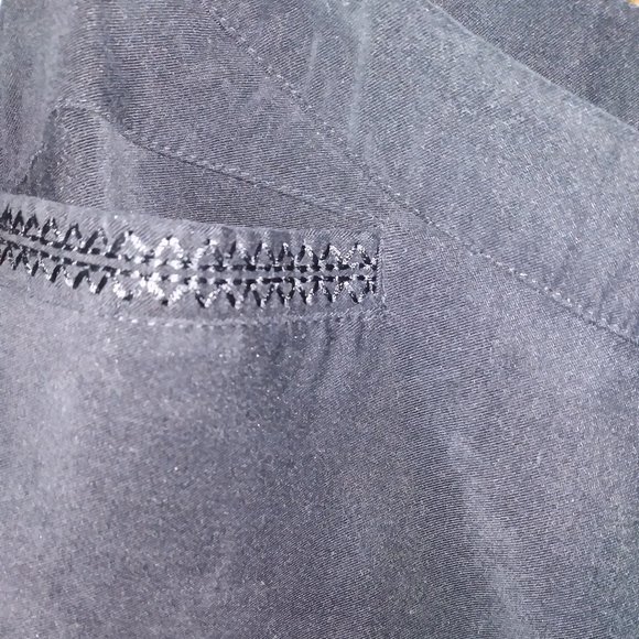 Elegant black pants for ladies, wide leg, size - 12 - Picture 6 of 6